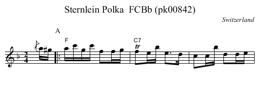 Sternlein Polka  FCBb (pk00842) - staff notation