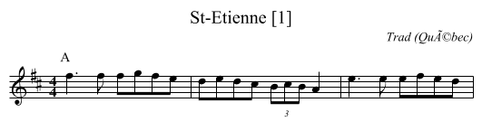 St-Etienne [1] - staff notation