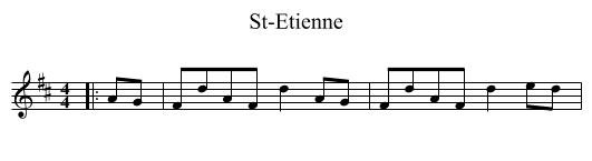 St-Etienne - staff notation