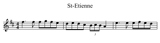 St-Etienne - staff notation