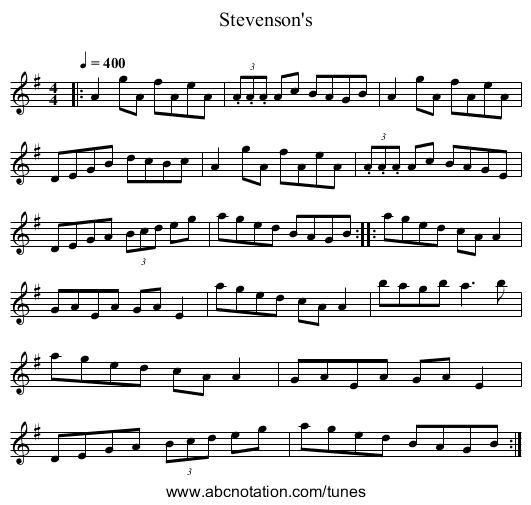 Stevenson's - staff notation