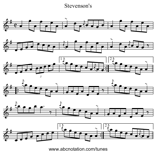 Stevenson's - staff notation
