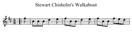 Stewart Chisholm's Walkabout - staff notation