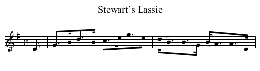 Stewart’s Lassie - staff notation