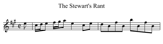 Stewart's Rant, The - staff notation