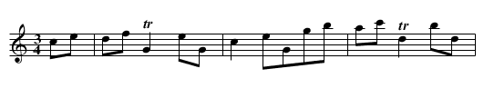 Steyrer Tanz in C, nr. 8 - staff notation