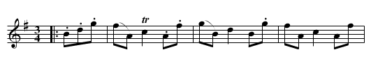 Steyrer Tanz in G, nr. 1 - staff notation
