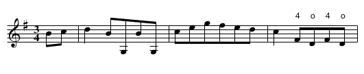 Steyrer Tanz in G, nr. 68 - staff notation