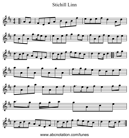 Stichill Linn - staff notation