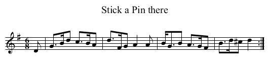 Stick a Pin there - staff notation