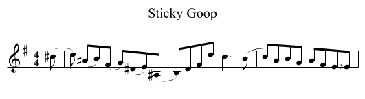 Sticky Goop - staff notation