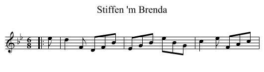 Stiffen 'm Brenda - staff notation