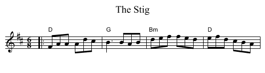 Stig, The  - staff notation