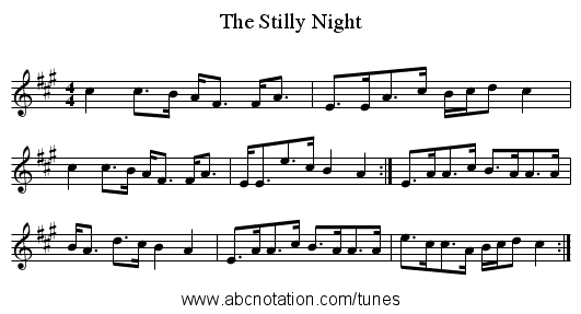 Stilly Night, The - staff notation