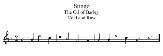 Stingo - staff notation