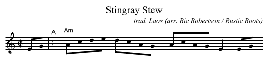 Stingray Stew - staff notation