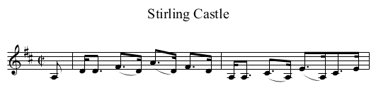 Stirling Castle - staff notation