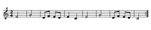 Stokkendans - staff notation