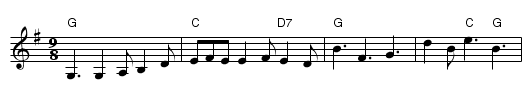 Stolen Apples - staff notation