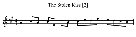 Stolen Kiss [2], The - staff notation