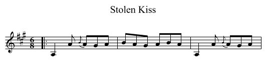 Stolen Kiss - staff notation