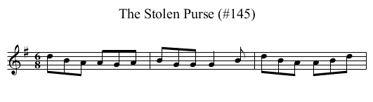 Stolen Purse (#145), The - staff notation