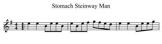 Stomach Steinway Man - staff notation