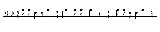 Stomp Dance Song (f) - staff notation