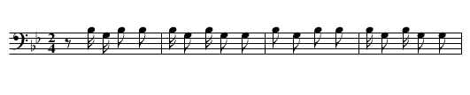 Stomp Dance Song (i) [First rendition] - staff notation