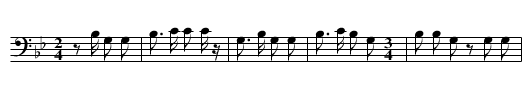 Stomp Dance Song (i) [Second rendition] - staff notation