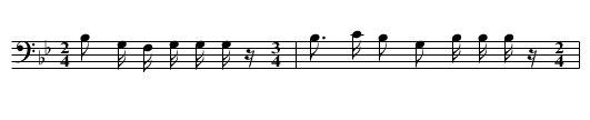 Stomp Dance Song (l) - staff notation