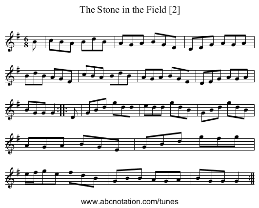 Stone in the Field [2], The - staff notation