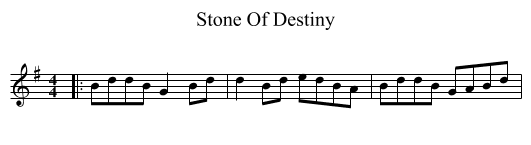 Stone Of Destiny - staff notation