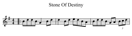 Stone Of Destiny - staff notation