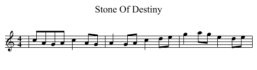 Stone Of Destiny - staff notation
