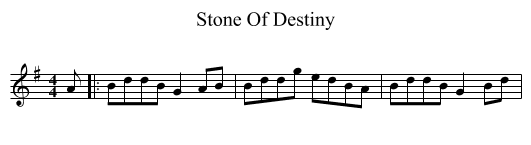 Stone Of Destiny - staff notation
