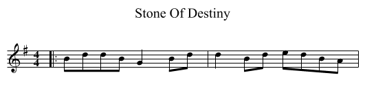 Stone Of Destiny - staff notation