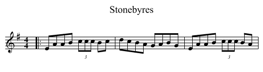 Stonebyres - staff notation