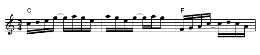 Stone's Rag - staff notation