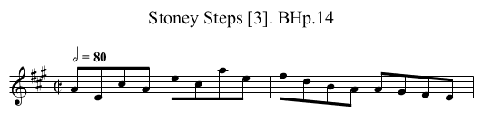 Stoney Steps [3]. BHp.14 - staff notation