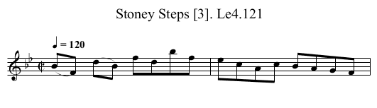 Stoney Steps [3]. Le4.121 - staff notation