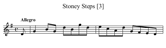 Stoney Steps [3] - staff notation
