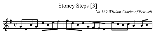 Stoney Steps [3] - staff notation