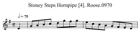 Stoney Steps Hornpipe [4]. Roose.0970 - staff notation