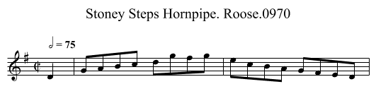Stoney Steps Hornpipe. Roose.0970 - staff notation