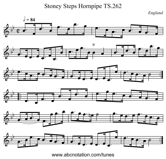 Stoney Steps Hornpipe TS.262 - staff notation