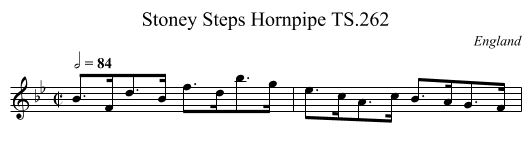 Stoney Steps Hornpipe TS.262 - staff notation