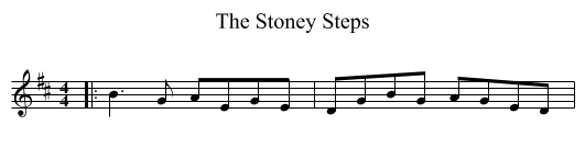 Stoney Steps, The  - staff notation