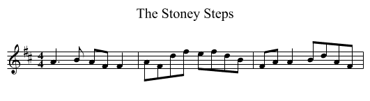 Stoney Steps, The  - staff notation