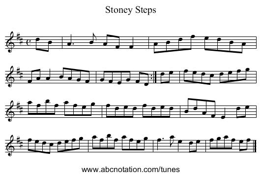 Stoney Steps - staff notation
